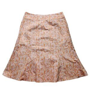 GAP Womens Size 6 Stretch A-line Skirt Y2K Summer Floral Peachy Pink